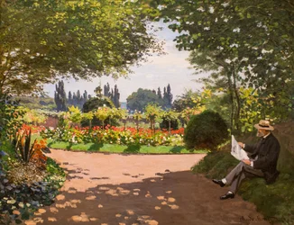 Adolphe Monet in the Garden of Le Coteau at Sainte-Adresse